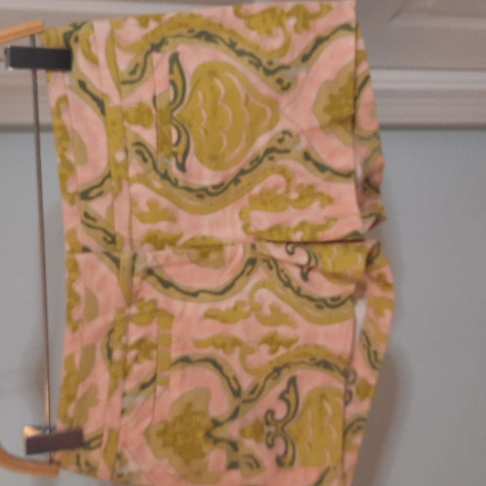 J. Crew Pink and Green Shorts sz 0